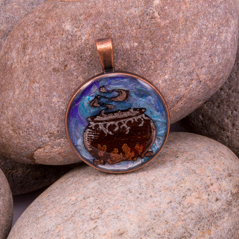 Witches Cauldron Pendant (#1218)