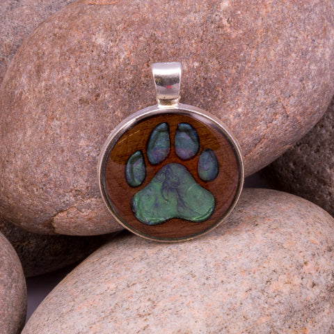 Dog Paw Print Pendant (#1245)