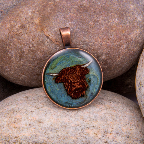 Highland Cow Pendant (#1163)