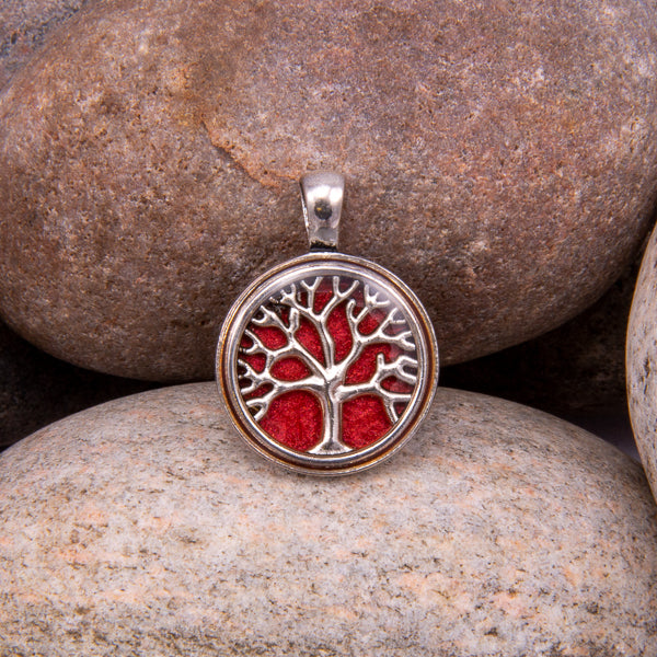 Handcrafted Bespoke Tree of Life (small) Pendant; set in Silver Effect metal bezel.| Jabbawocky Crafts (jabbawockycrafts.co.uk)